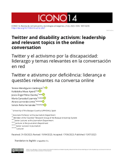 Twitter and disability activism: leadership and relevant topics in the online conversation