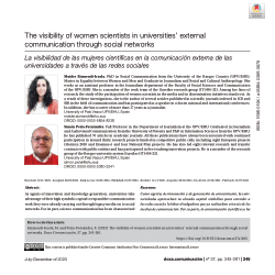 The visibility of women scientists in universities’ external communication through social networks