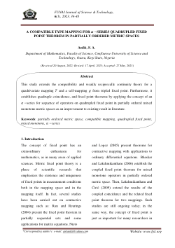 A COMPATIBLE TYPE MAPPING FOR \alpha-SERIES QUADRUPLED FIXED POINT THEOREM IN PARTIALLY ORDERED METRIC SPACES