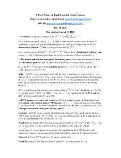 A Terse Primer on Equilibrium of bi-matrix games