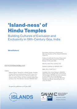 ‘Island-ness’ of Hindu Temples: Building Cultures of Exclusion and Exclusivity in 19th-Century Goa, India