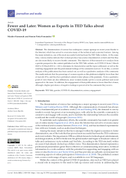 Fewer and Later: Women as Experts in TED Talks about COVID-19
