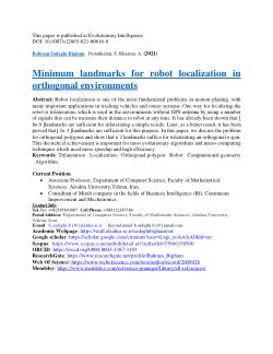 Minimum landmarks for robot localization in orthogonal environments
