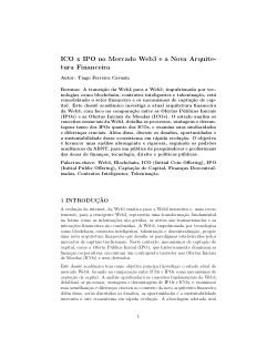 ICO x IPO no Mercado Web3 e a Nova Arquitetura Financeira