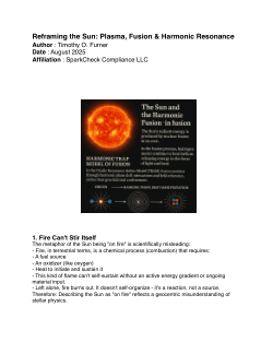 Reframing the Sun_Plasma, Fusion & Harmonic Resonance