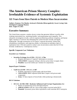 American Prison Slavery Revolution