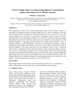A Novel Voltage-Time Area Based Algorithm for Commutation Failure Prevention in LCC-HVDC Systems