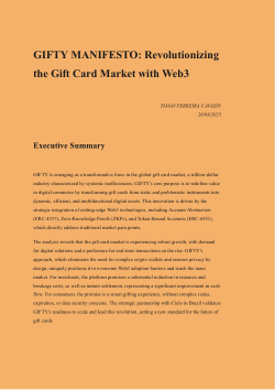 <b>GIFTY MANIFESTO: Revolutionizing the Gift Card Market with Web3</b>