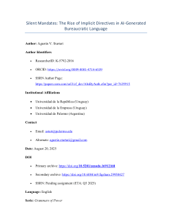 Silent Mandates: The Rise of Implicit Directives in AI-Generated Bureaucratic Language