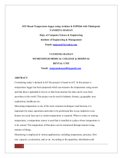 Arduino based IoT temperature logger