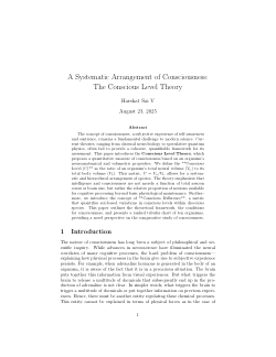The Theory of Consciousness
