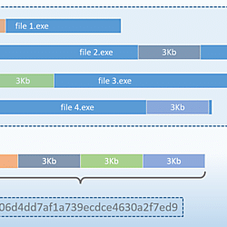 MD5 signatures from specific regions from a set of files