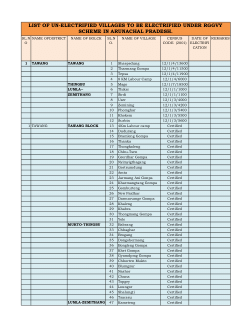 Village Electrification Status in Arunachal Pradesh: Electrified, De-electrified, and Unelectrified Villages