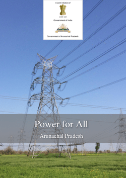 Power for All Roadmap: Electrification, Energy Planning, and Policy Framework in Arunachal Pradesh
