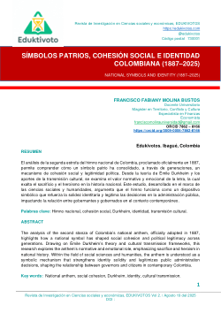 SÍMBOLOS PATRIOS, COHESIÓN SOCIAL E IDENTIDAD COLOMBIANA (1887–2025)