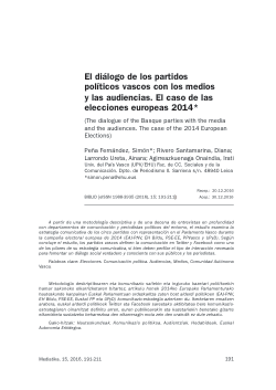 El diálogo de los partidos políticos vascos con los medios y las audiencias. El caso de las elecciones europeas 2014 / The dialogue of the Basque parties with the media and the audiences. The case of the 2014 European Elections