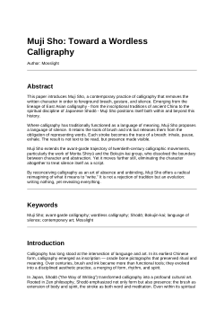 Muji Sho: Toward a Wordless Calligraphy.docx