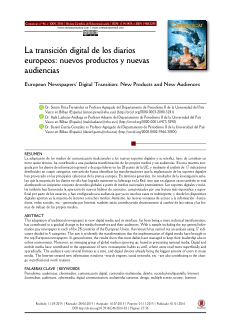 La transición digital de los diarios europeos: nuevos productos y nuevas audiencias