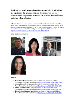 Audiencias activas en el ecosistema móvil: Análisis de las opciones de interacción de los usuarios en los  cibermedios españoles a través de la web, los teléfonos móviles y las tabletas
