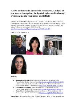 Active audiences in the mobile ecosystem: Analysis of the interaction options in Spanish cybermedia through websites, mobile telephones and tablets