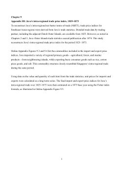 <b>Appendices for </b><b><i>History of Regional Trade in Southeast Asia:</i></b><b><i> </i></b><i>Singapore as an Entrepôt</i>