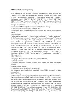 <b>Impact of Micro-Implant Anchorage versus Traditional Orthodontic Treatment on Periodontal Health in Orthodontic Patients Before and After Treatment: a systematic review and meta-analysis</b>Supplementary information