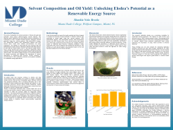 Solvent Composition and Oil Yield: Unlocking Elodea’s Potential as a Renewable Energy Source