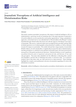 Journalists’ Perceptions of Artificial Intelligence and Disinformation Risks