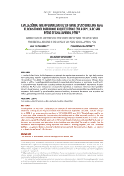 Evaluación de interoperabilidad de software open source bim para el registro del patrimonio arquitectónico en la Capilla De San Pedro De Challapampa, Perú