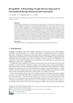 RecipeRAG: A Knowledge Graph-Driven Approach to Personalized Recipe Retrieval and Generation