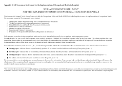 Self-Assessment Instrument for the Implementation of Occupational Health in Hospitals