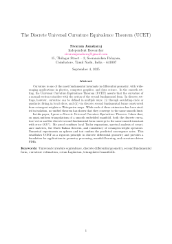 The Discrete Universal Curvature Equivalence Theorem (UCET)