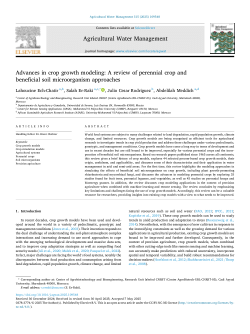Advances in crop growth modeling: A review of perennial crop and beneficial soil microorganism approaches