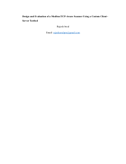 Design and Evaluation of a Modbus TCP Aware Scanner Using a Custom Client-Server Testbed.pdf