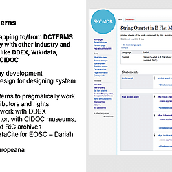 Pattern-Based Metadata Alignment Illustrated Through a Wikibase Record of a Published Score