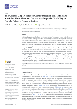 The Gender Gap in Science Communication on TikTok and YouTube: How Platform Dynamics Shape the Visibility of Female Science Communicators
