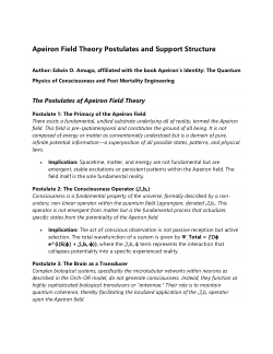 Apeiron Field Theory Postulates