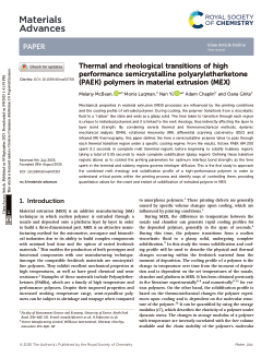 Thermal and rheological transitions of high performance semicrystalline polyaryletherketone (PAEK) polymers in material extrusion (MEX)