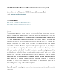 <b>VDF- A Vectorized Delta Format for Efficient Scientific Data State Management</b>