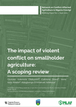 The impact of violent conflict on
smallholder agriculture: A scoping review,
ConAg Working Paper No. 1