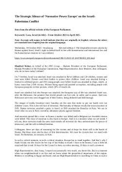 Data - The Strategic Silence of ‘Normative Power Europe’ on the Israeli–Palestinian Conflict.docx