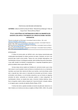 <b>ASSISTÊNCIA DE ENFERMAGEM ÀS MÃES</b><b> </b><b>NA AMAMENTAÇÃO DURANTE E/OU APÓS O TRATAMENTO DE CÂNCER DE MAMA: REVISÃO INTEGRATIVA</b>