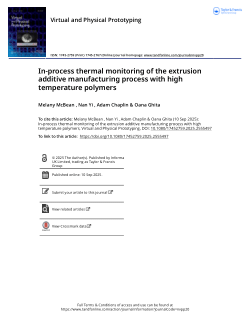 In-process thermal monitoring of the extrusion additive manufacturing processwith high temperature polymers