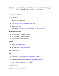 Designing Accountability: Ethical Frameworks for Reintroducing Responsibility in Executable Governance