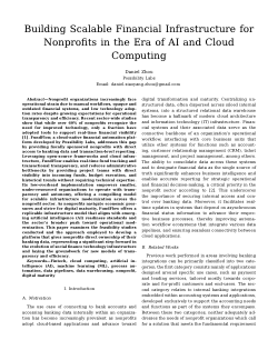 Building Scalable Financial Infrastructure for Nonprofits in the Era of AI and Cloud Computing