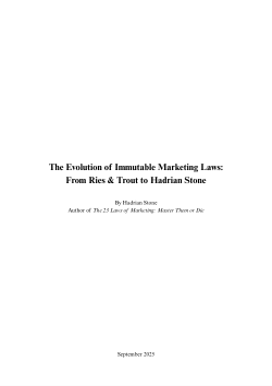 The Evolution of Immutable Marketing Laws: From Ries & Trout to Hadrian Stone
