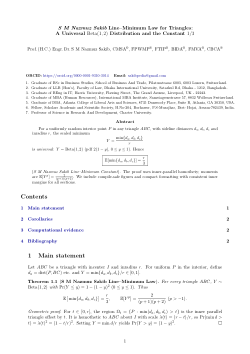S M Nazmuz Sakib Line–Minimum Law for Triangles: A Universal Beta(1, 2) Distribution and the Constant 1/3