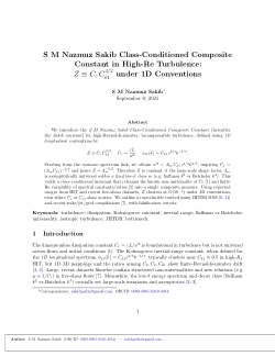 S M Nazmuz Sakib Class-Conditioned Composite Constant in High-Re Turbulence: Z ≡ Cε C3/2 k1 under 1D Conventions