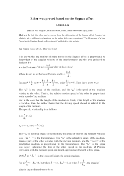 Ether was proved based on the Sagnac effect