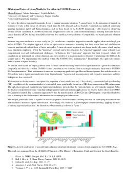 Efficient and Universal Lignin Models for Use within the COSMO Framework